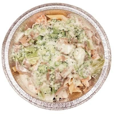 CHICKEN BROCCOLI MUSHROOM ALFREDO