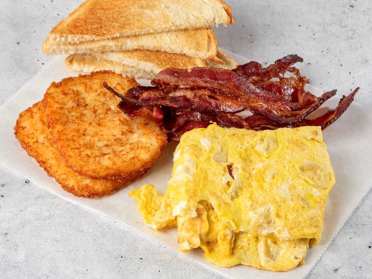 3 Eggs, Any Style with 2 HashBrowns