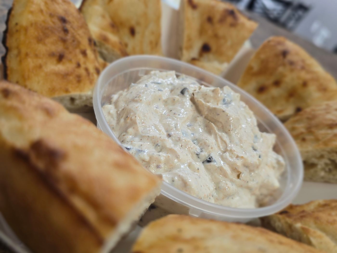 Greek Feta Dip with Pita at Pizza, Wings, & Things (P*DUBS) in Dunkirk, NY 14048 | YourMenu® Online Ordering