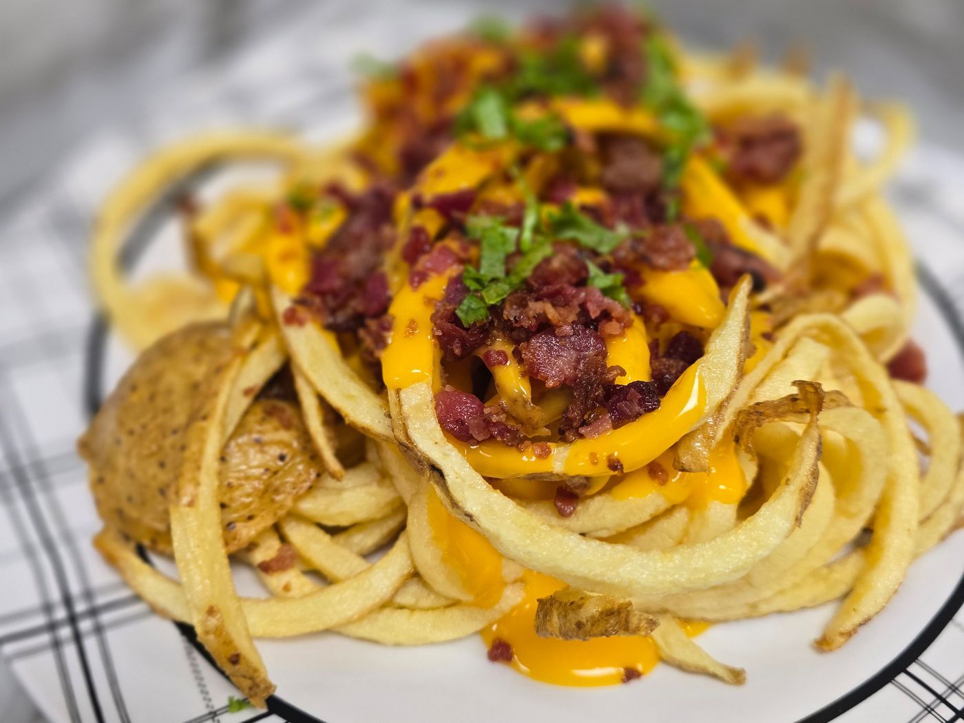 Loaded Curly Fry at Pizza, Wings, & Things (P*DUBS) in Dunkirk, NY 14048 | YourMenu® Online Ordering