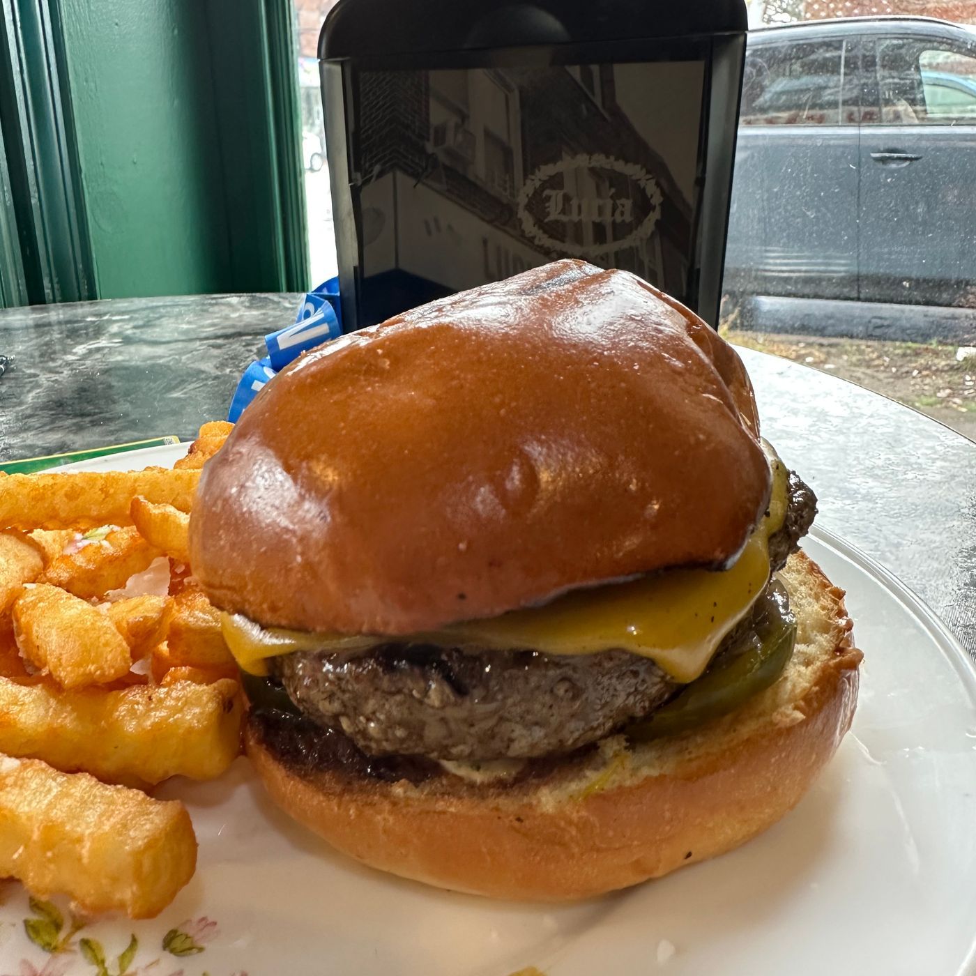 45 Day Dry Aged Burger with fries