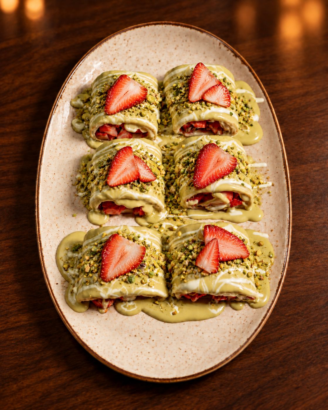 Pistachio Crepe Roll