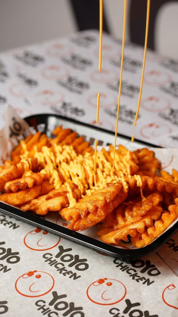 Waffle Fries with Cheese