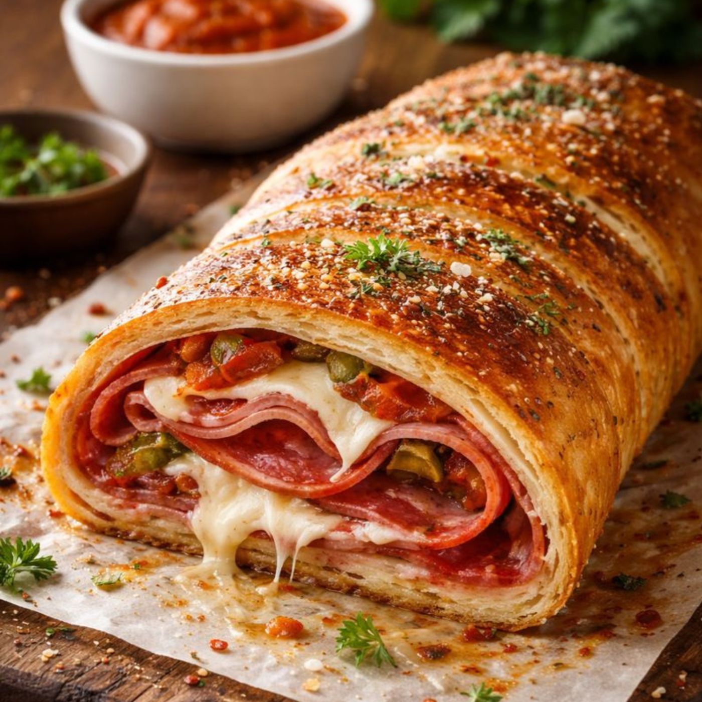 Classic Pepperoni Stromboli