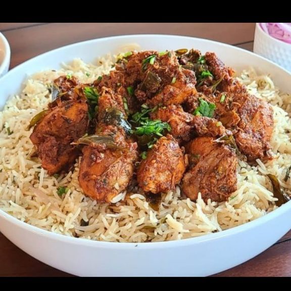 Chicken fry piece pulao