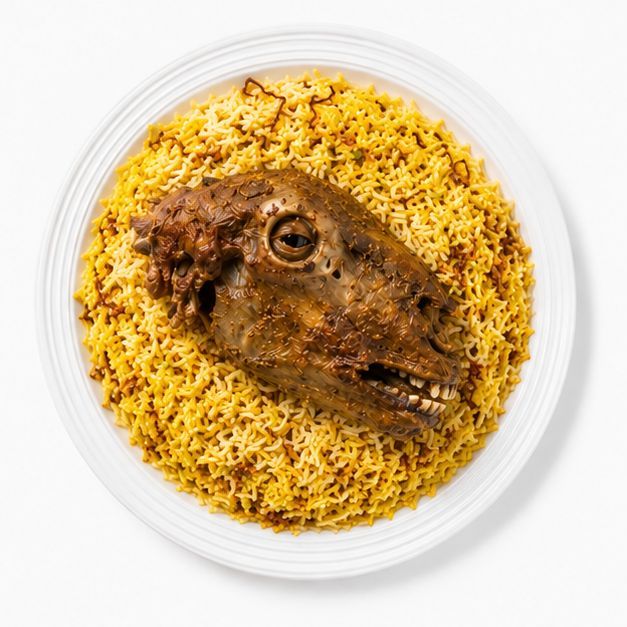 Lamb Head With Rice