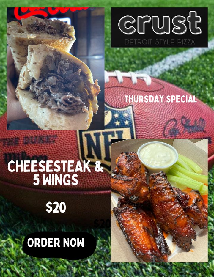 Cheesesteak & 5 Wing Special