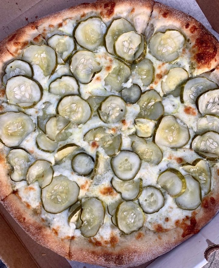 Neapolitan Dill Pickle Pizza
