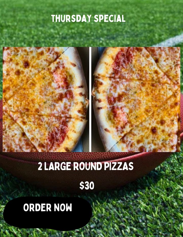 2 Large Neapolitan Round Pizza Special