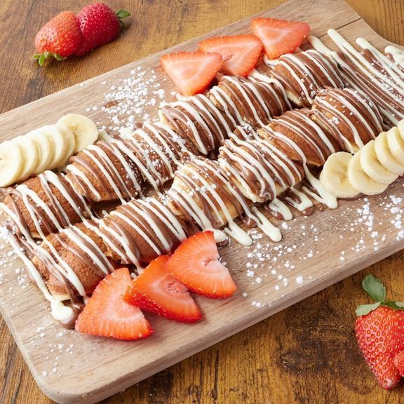 Strawberry Banana Mini Pancakes