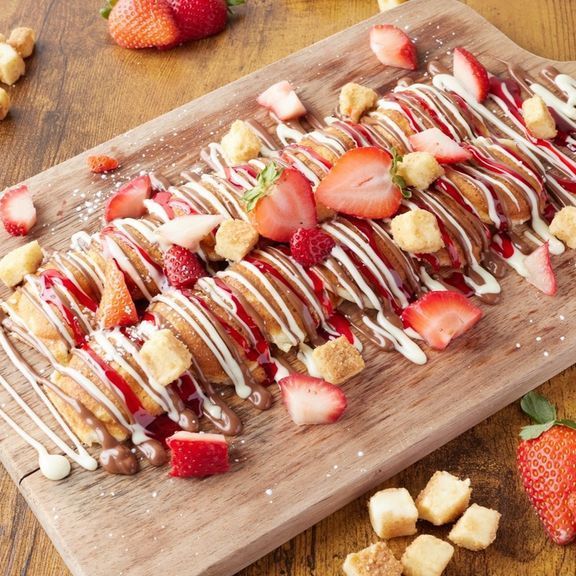 Strawberry Cheesecake Mini Pancakes