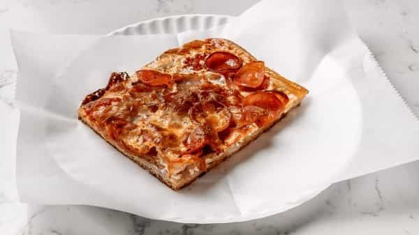 Sausage & Pepperoni Grandma Square Slice