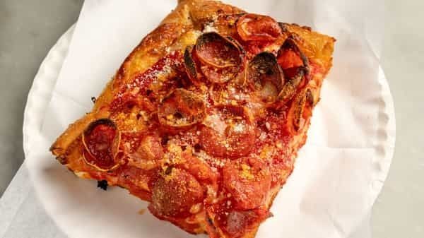 Stuffed Crust Spicy Pepperoni Sicilian Slice