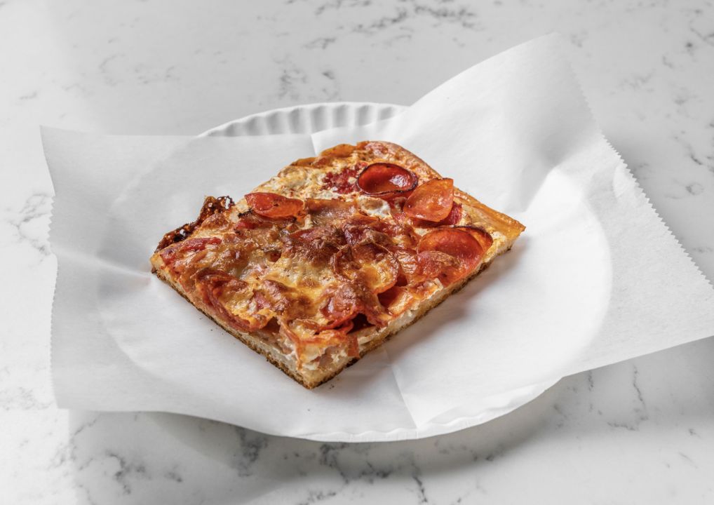 Sausage & Pepperoni Grandma Slice