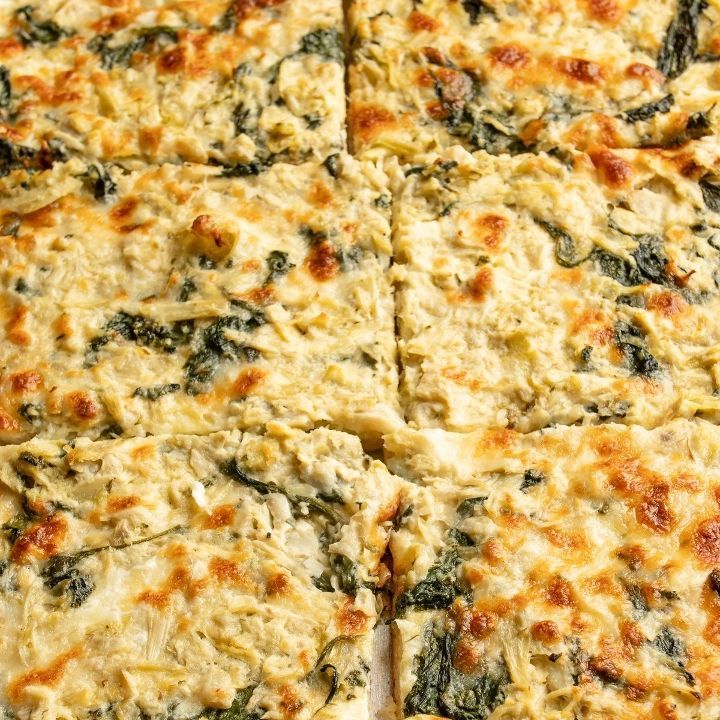 Spinach & Mushroom Cauliflower Pizza