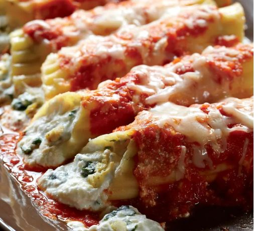 Spinach & Artichoke Manicotti (V)