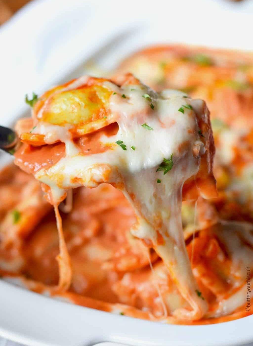 Grandma Shirlie's Baked Ravioli (V)