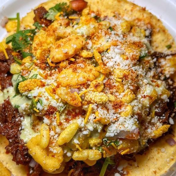 Bihari Elotes Toastada Chaat